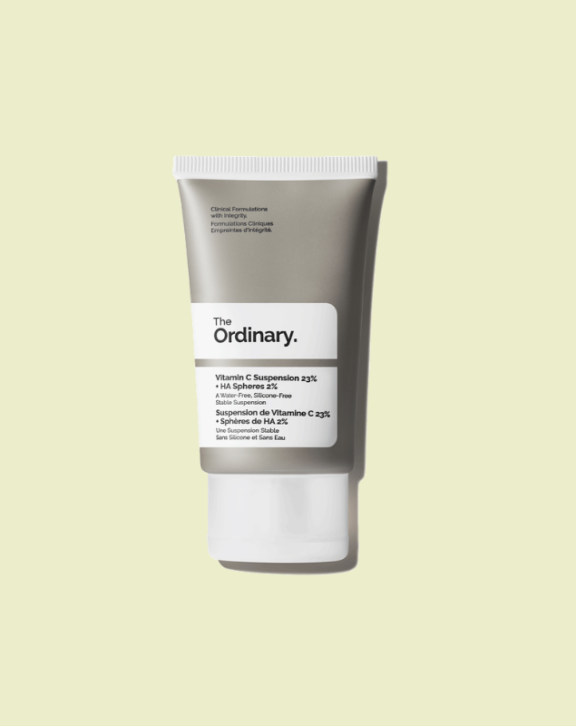 A Vitamin C brightening formula with HA spheres.